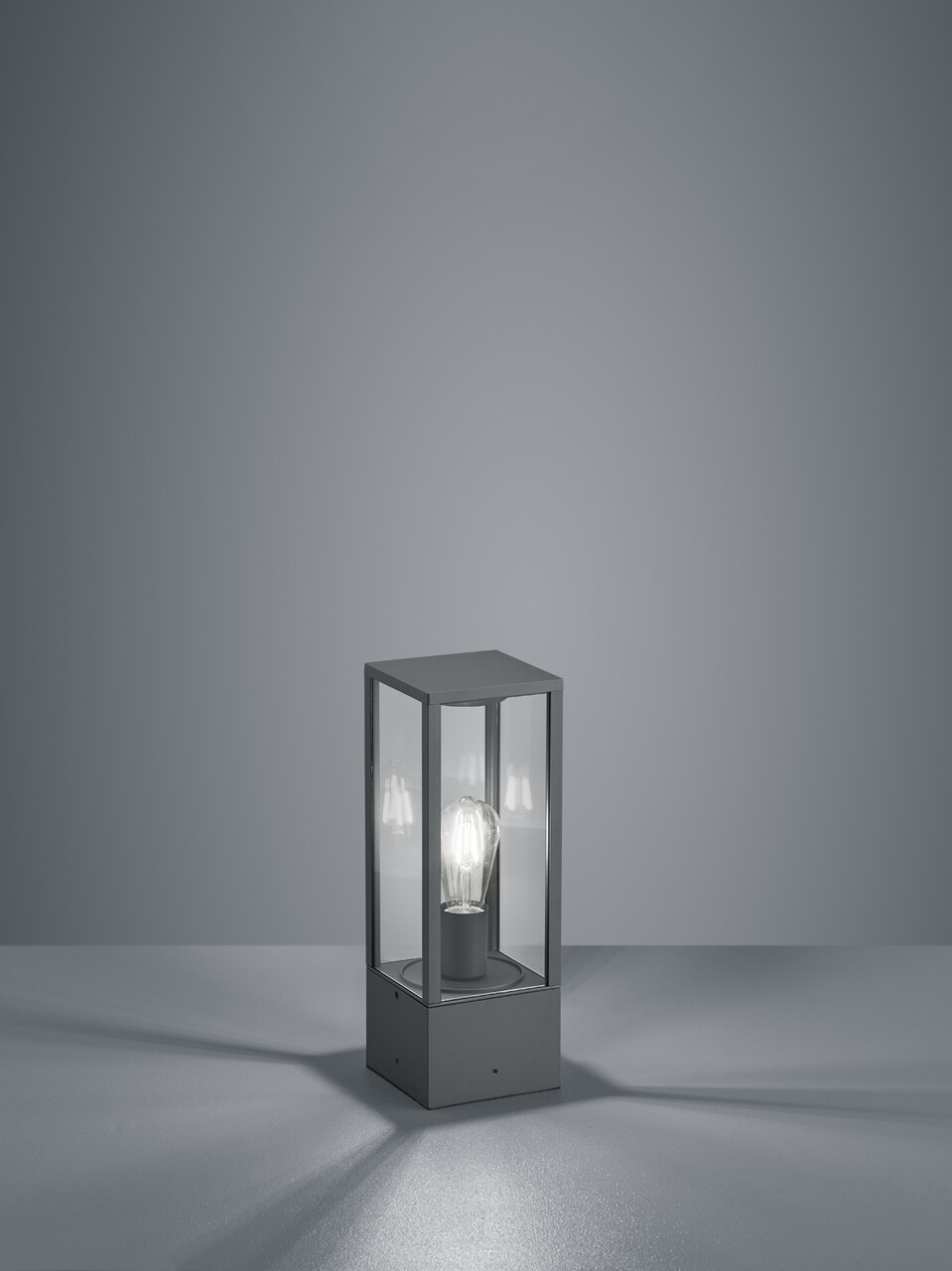 Lampadar de exterior Garonne, TRIO, 14x14x40 cm, 60W, 1x E27, aluminiu, antracit - imagine 4